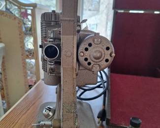 Keystone 8mm Movie Projector And screen