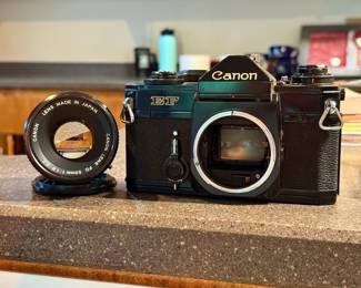 Canon EF 35mm Film Camera w/ 50mm 1.8 FD Lens