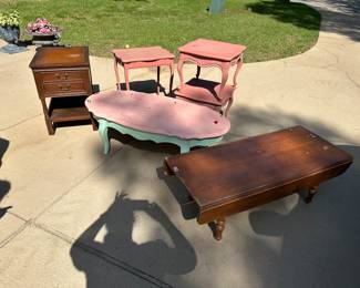 Solid wood furniture great for chalk painting or repurposing.
