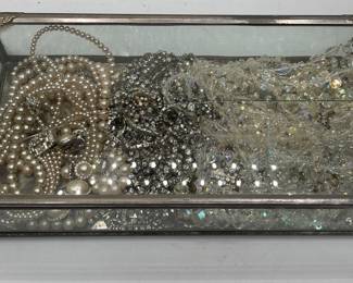 Lot of Vintage Jewelry - Pearls, Aurora Borealis and Rhinestones