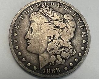 1888 Morgan Silver Dollar "O" Mint Stamp