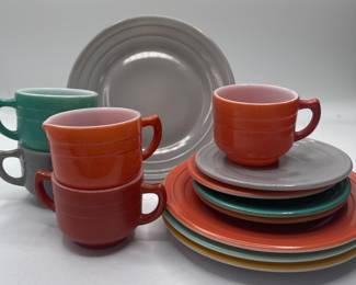 Vintage Hazel Atlas Moderntone Little Hostess 1950's Children's Tea Set Dishes 13PC