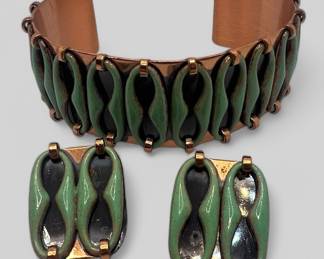 Matisse Copper Cuff and Earrings