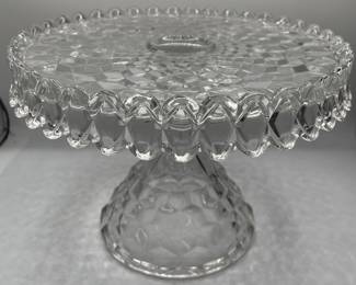 Fostoria American Cubist Pedestal Cake Stand