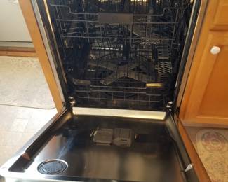 GE Profile dishwasher with stainless steel interior