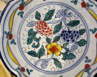 Deruta Italy Floral Pasta Plate