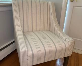 Modern Swoop Accent Chair striped