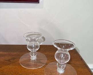 Glass Candlestick Holders