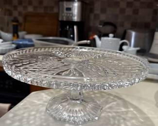 crystal cake stand