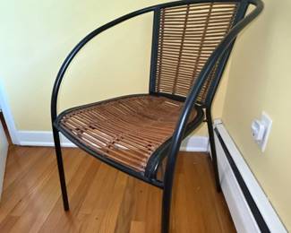 Wrought Iron and bambooo Chair