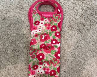 Lilly Pulizter Wine bottle tote - Garden by the Sea