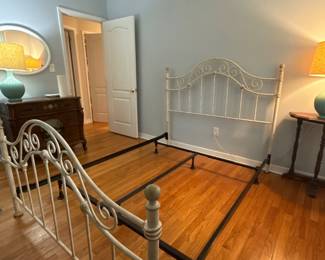 White Wrought Iron Bed / Frame