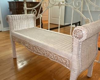 wicker bench