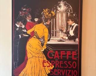 "Caffe Espresso Servizio Istantaneo" poster framed