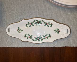 Holly and Berry condiment or candy dish - Holiday Dinnerware Collection