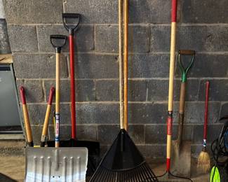 rakes and shovels