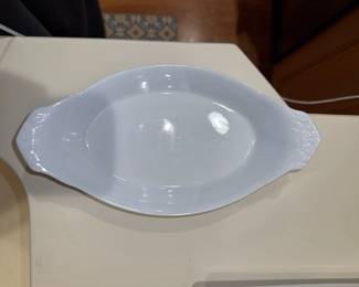 White oval porcelain Au Gratin Dish