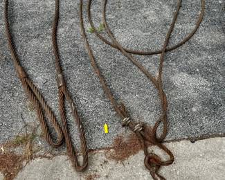 HEAVY duty steel rope slings
