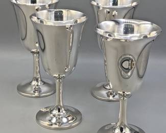 Wallace #14 set of 8 Sterling Silver Water Goblets, 6 5/8", Super Nice!