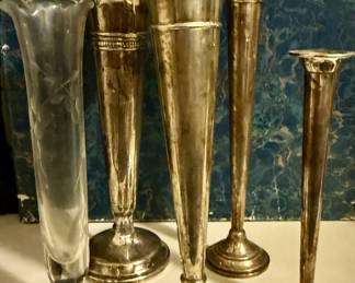 Sterling trumpet vases