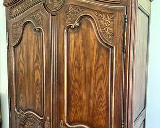 1880s Louis Philippe petite armoire with custom fitted interior for storage