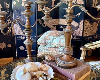 Late 1800s copper candelabras