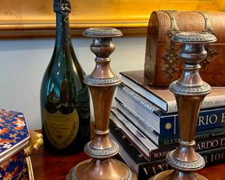 Copper candlesticks 1800s