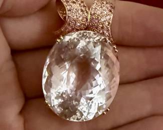 Kunzite and pink sapphire
