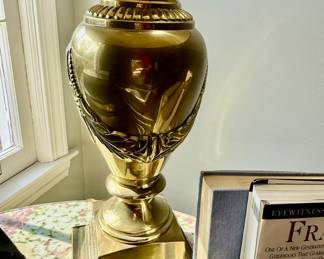 1960s large brass lamp