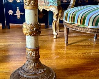 Marble and gilt wood
