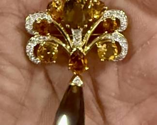 Citrine brooch/pendant