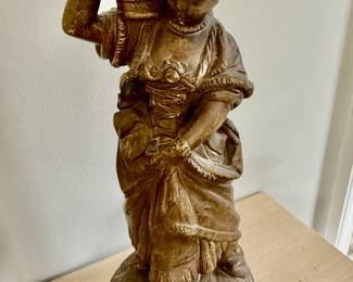 French terra cotta lamp