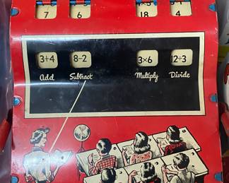 Vintage Tin Litho Wolverine Math Toy
