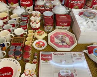 Numerous Campbell's Soup Collectibles