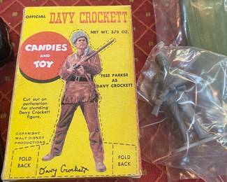 Davy Crockett Candy Box with Plastic Figure