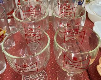 Vintage Budweiser Beer Glasses