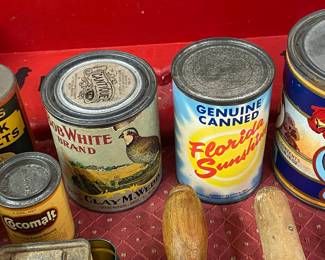 Old Paper Label Food Cans