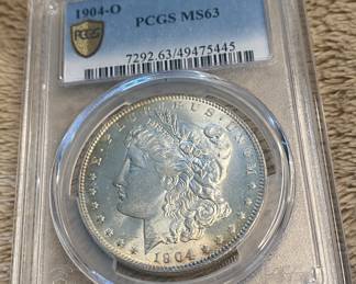 1904-O Morgan Silver Dollar PCGS MS63