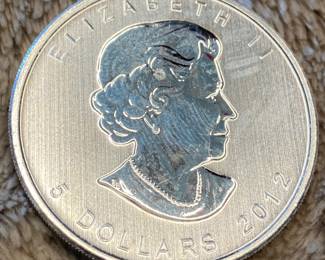 2012 Silver Canadian 5 Dollar (999 Fine)