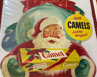 Vintage Camel Cigarette Santa Store Display
