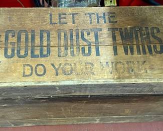 Antique Gold Dust Twins Shipping Crate (Dovetailed/Americana)