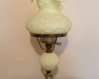 Like URANIUM GLASS? We have LOTS! Here is an hurricane lamp!