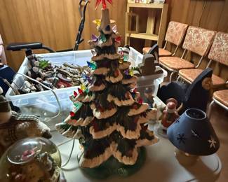 This little beauty is just terrific! A snow frosted ceramic Christmas tree!