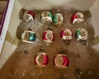 These are fantastic, vintage double indent, shiny bright ornaments