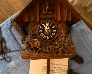 Great pictures from the day we got the keys! A beautiful Coo Coo Clock! More research needed on this beauty!