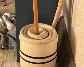 Great pictures from the day we got the keys! We have tow of these great crock ware better churns!