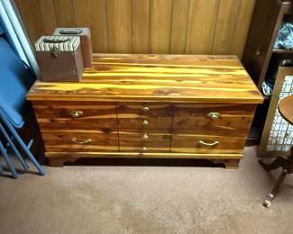 Great pictures from the day we got the keys! A LOVELY Cedar chest!