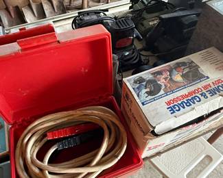 Jumper, cables and air compress