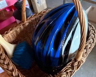 A basket, nice bike helmet