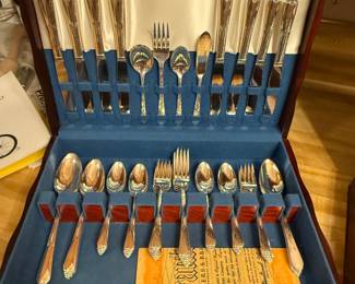 Great pictures from the day we got the keys! This is the first of TWO perfect vintage silver plate flatware!